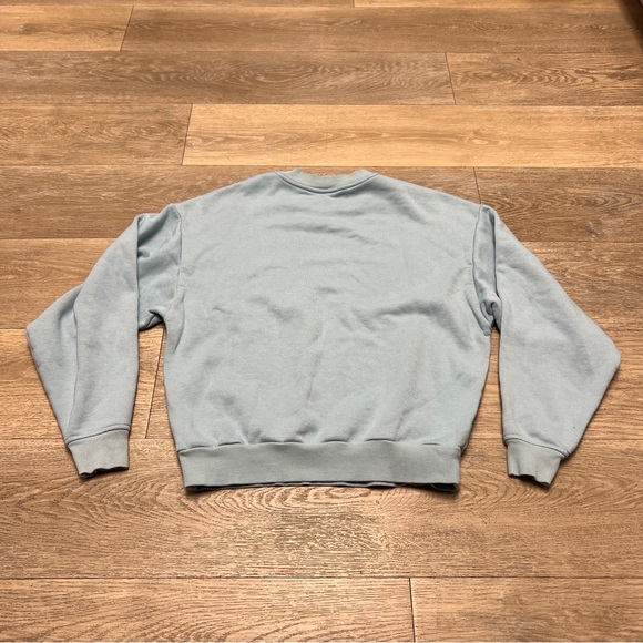 Alo Yoga Accolade Crew Neck Pullover Sweatshirt Blue Small ? Cut Tag - Picture 9 of 9